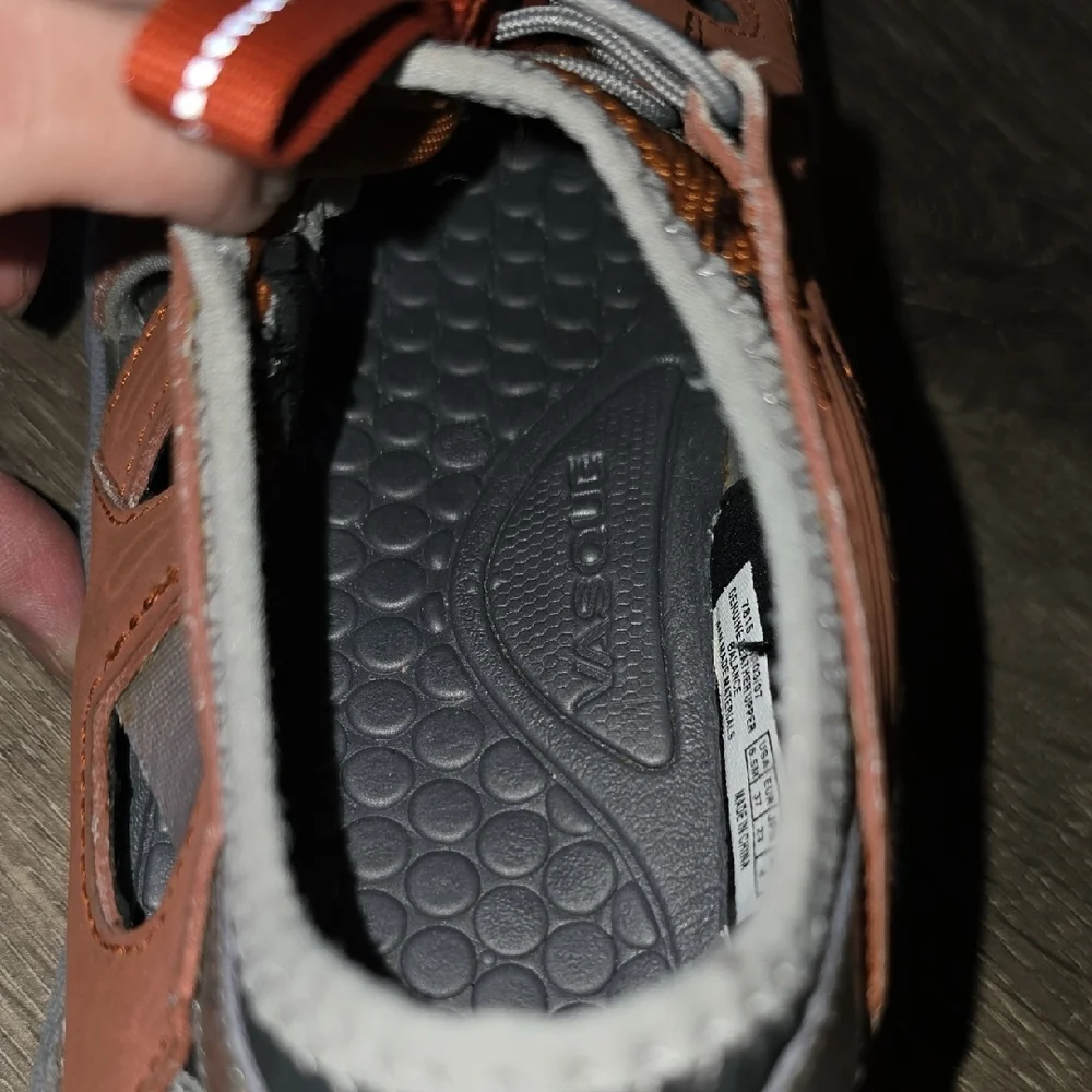 Vasque Women's Flux Sport Sandals - Burnt Orange Leather Bungee Lace Up - Picture 9 of 10